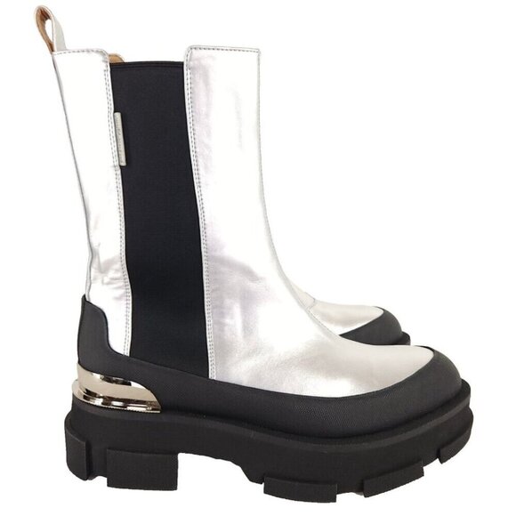 Both Gao Platform Chelsea Boots Size 44 US 11 Mens Silver $660 - Picture 4 of 15